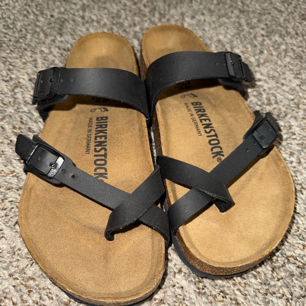 Birkenstock Kids Black and Tan Sandals